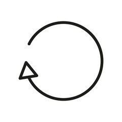 Rotation arrows Icon. Perfect Black pictogram. Vector illustration. Stock image.