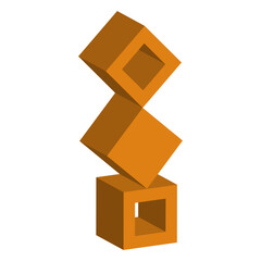Obraz premium isometric blocks. Collection of corporate logo elements. Vector illustration. Stock picture.
