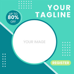 Fototapeta premium Simple Frame social media template, twibbon design template with blank space and photo frame. Suitable for various events, product templates, product frames
