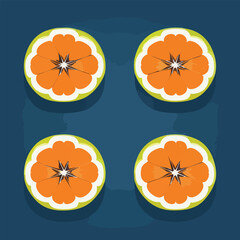Vector illustration of fresh and juicy papaya