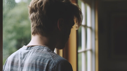 youg adult man bad mood