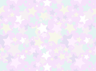 カラフルな星がいっぱいのファンシーなシームレスパターン