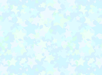 カラフルな星がいっぱいのファンシーなシームレスパターン