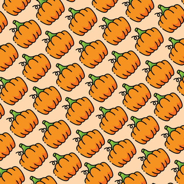 Pumpkin pattern design or background