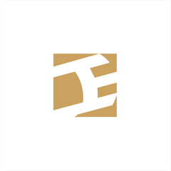 Letter E abstract logos design looks elegant, flexible, dynamic and modern. initial E to produce a monogram that is ready to be applied to the identity of the company. The yellow color philosophy is i