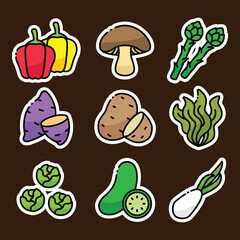Set sticker for vegetable design