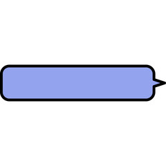 Fototapeta premium 둥글고 긴 말풍선