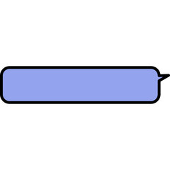 둥글고 긴 말풍선