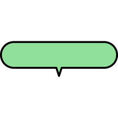 둥글고 긴 말풍선