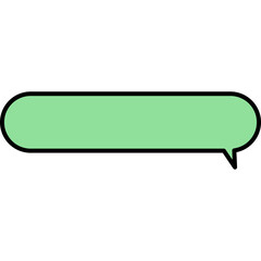 둥글고 긴 말풍선