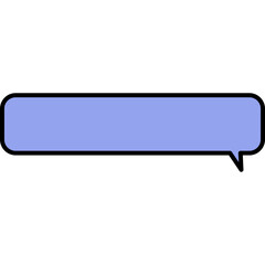 둥글고 긴 말풍선