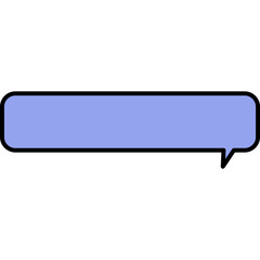 둥글고 긴 말풍선