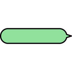 둥글고 긴 말풍선