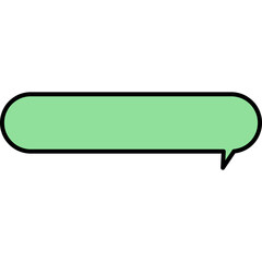 둥글고 긴 말풍선