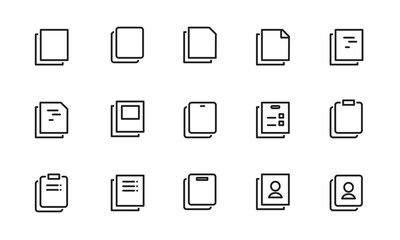 複製を表すアイコンのセット/コピー/ファイル/データ/イラスト/ベクター/要素/マーク