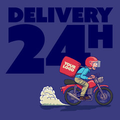 Delivery guy vector illustration