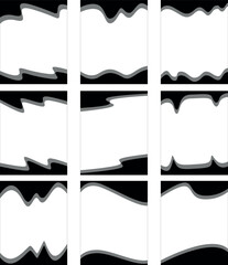 Simple black silhouette frame. The aspect ratio is four to five.