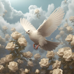 dove in the sky