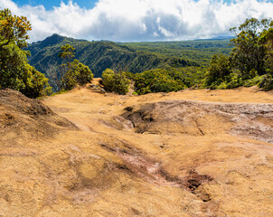 The Pu'u O Kila Lookout Trail, Koke'e State Park, Kauai, Hawaii, USA