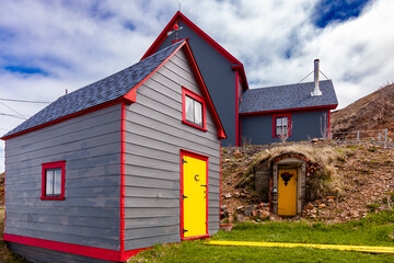 A colourful home is seen in northern Newfoundland