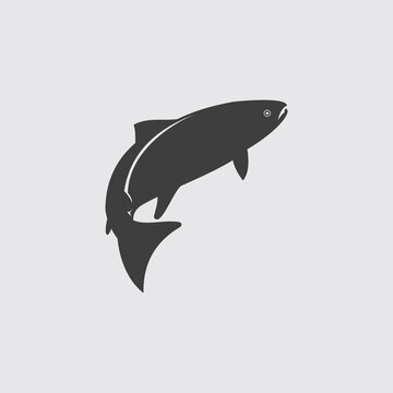 recommend clip art: salmon fin fish logo design