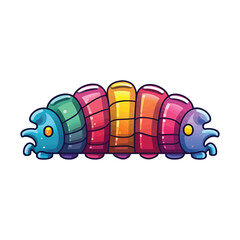 Curious Crawler: Adorable 2D Centipede Artwork