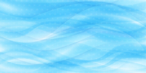 麻の葉模様 ブルーのグラデーション背景イラスト