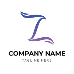 Letter gradient colorful logo design