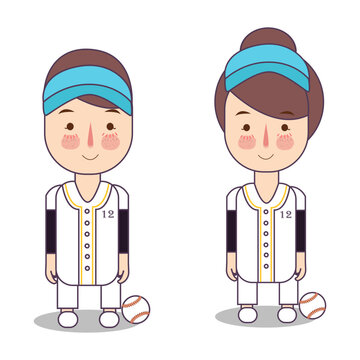 baseball jersey boy and girl uniform clothes sportwear stylish apparel health sport activity athletic match