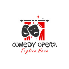 comedy opera or entertainment stage logo