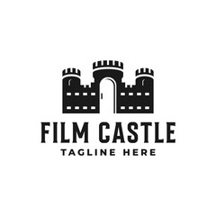 Fototapeta premium castle or royal building film frame logo