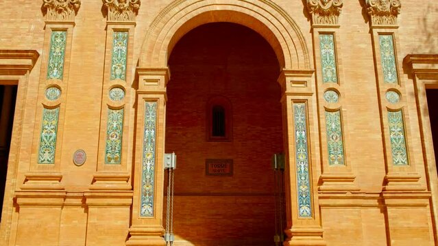 The stunning Plaza de Espana, Seville, Andalusia, Spain, built for the Ibero-American Exposition of 1929, designed by Anibal Gonzalez