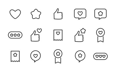 承認を表すアイコンのセット/賛成/評価/フィードバック/賛同/イラスト/ベクター/マーク/要素