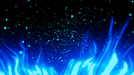 Blue fire particles wallpaper, Blue background, Blue particles background, Abstract blue background