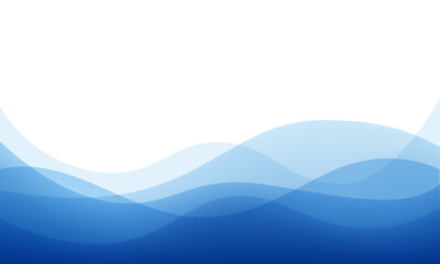 青の波型グラデーションの背景素材