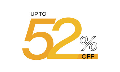 up to 52% off vector template, 52% off discount, 52 percent off discount sale background