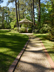 Gazebo in Cape Fear Botanical Garden, Fayetteville, North Carolina, USA	