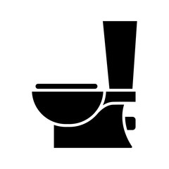 Toilet bowl line icon color editable