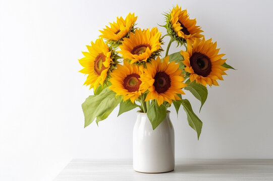 Sunflowers in a jar