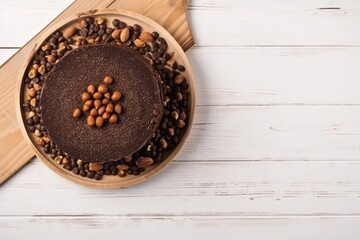 chocolate cake, dessert on the table