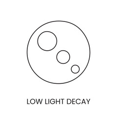 Vector line icon representing low light attenuation.