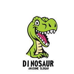 Design mascot icon illustration dinosaur