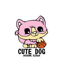 Design mascot icon illustration cute dog