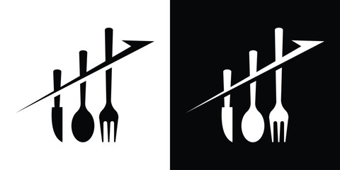 logo design food invest icon vector illustration