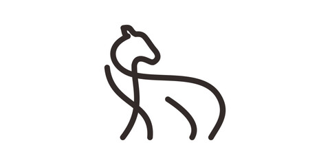 logo design sheep minimalist icon vector illustration