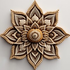 Lotus flower, paisley, Indian ornament, Ai generated 