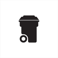 vector illustration of trash can