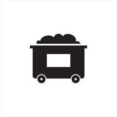 vector illustration of a four wheeler trash can