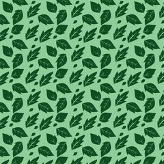 leaf pattern in dark green, light green,