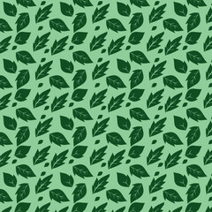 leaf pattern in dark green, light green,